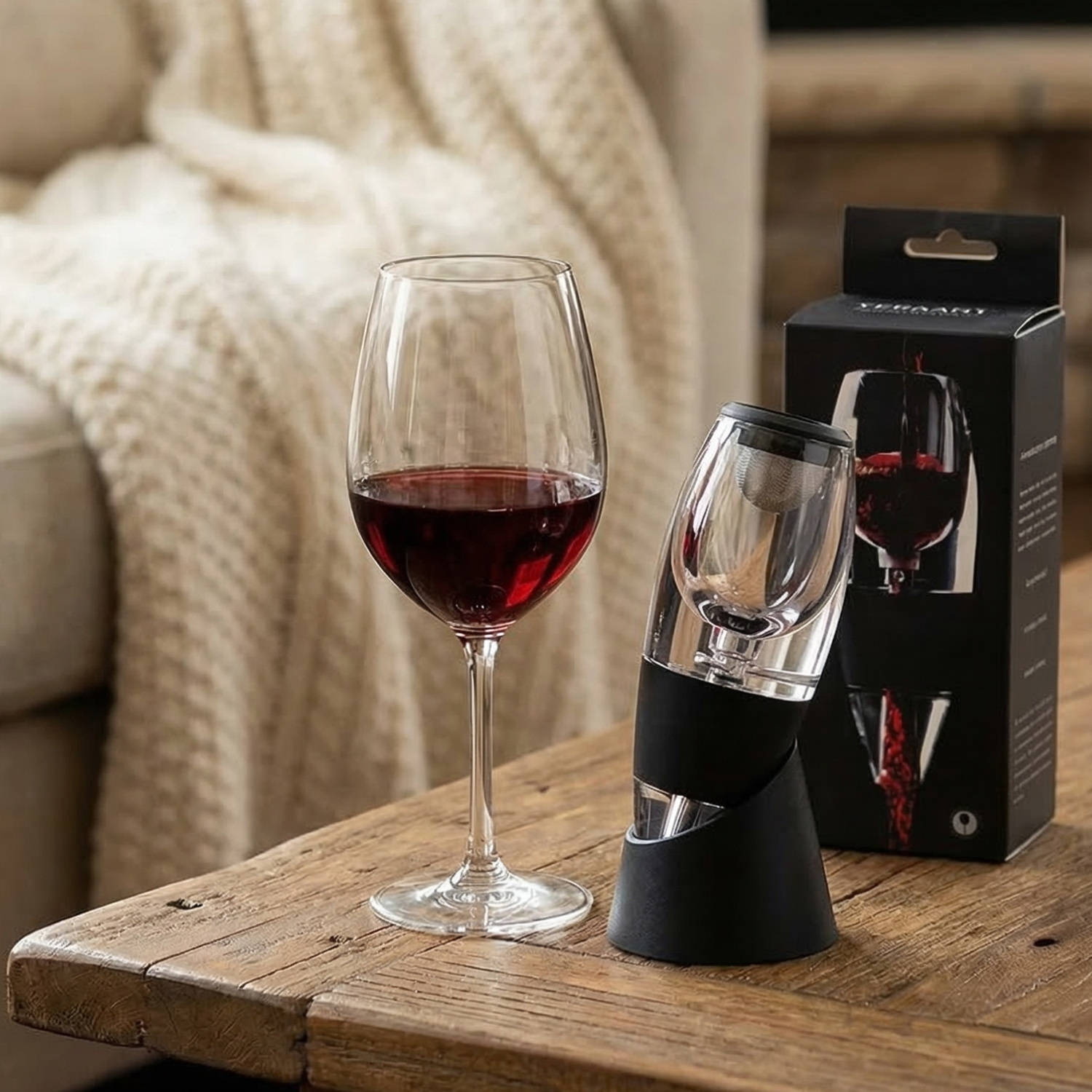 Magic Wine Decanter Aerator Pourer with Stand | Instant Aeration Spout & Sediment Filter | Wine Lover Gift Set