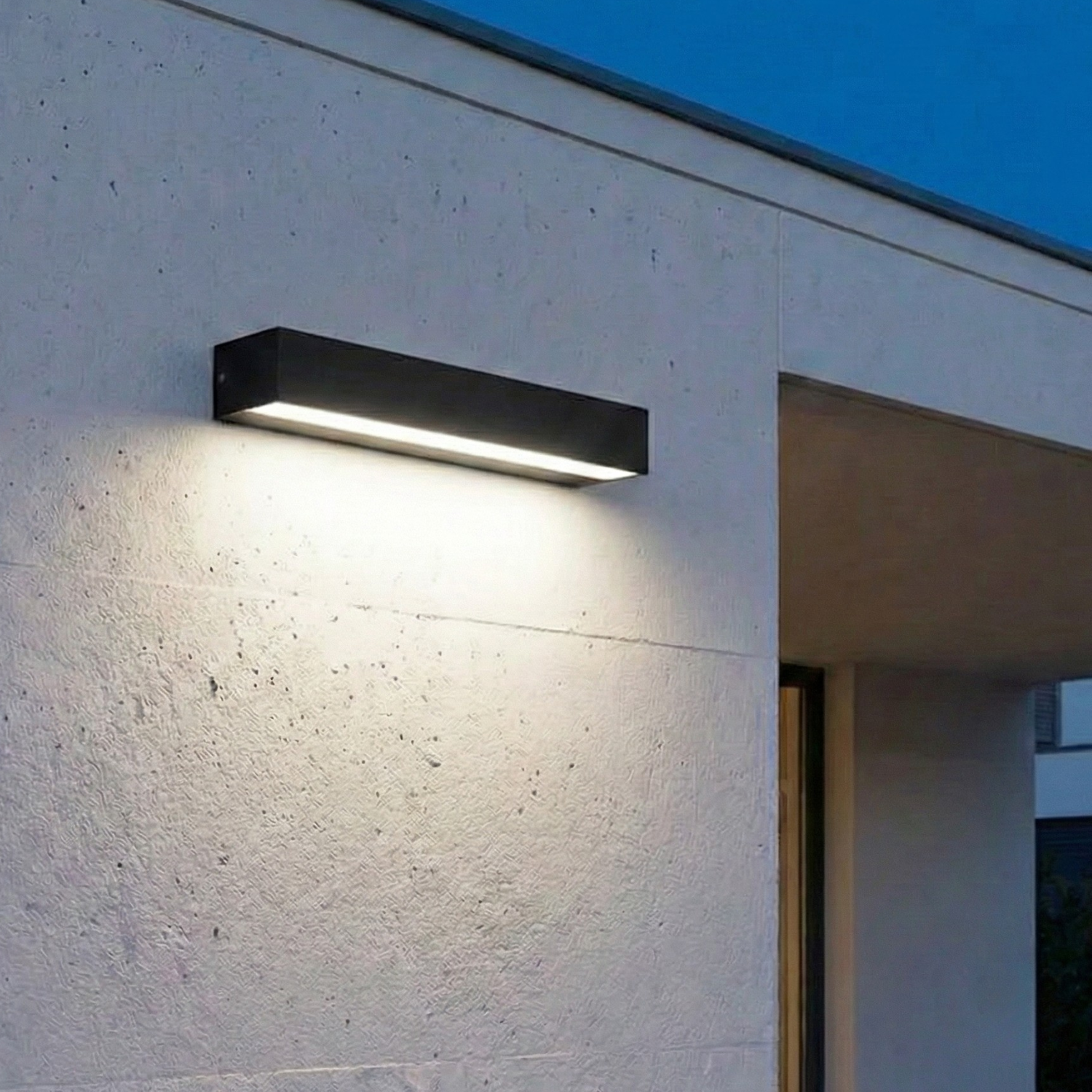 Modern LED Outdoor Wall Light, IP65 Waterproof Aluminum Strip Sconce, Warm Neutral or White Light
