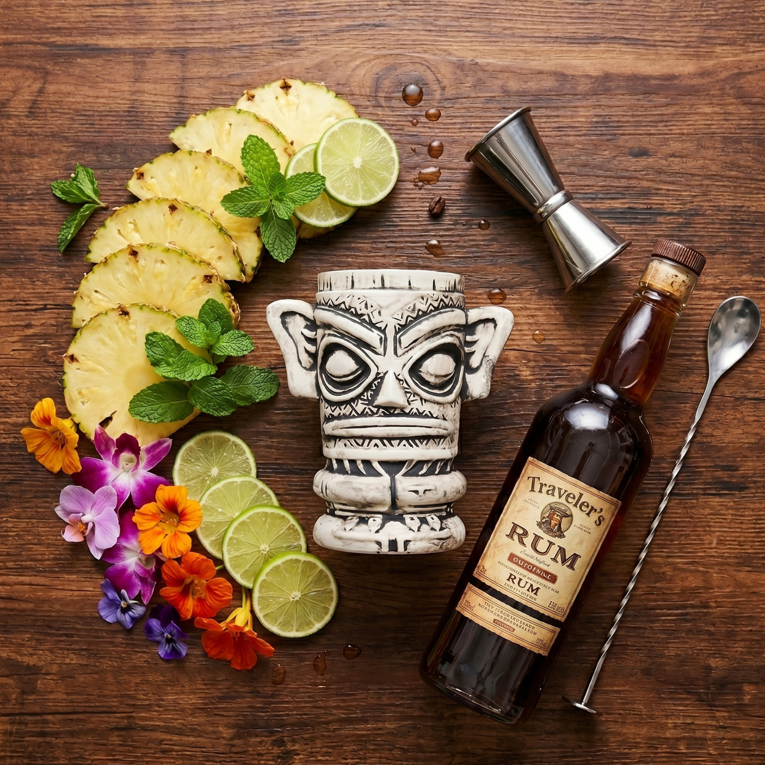 Mystic Preacher Tiki Mug - 500ml Ceramic Cocktail Cup For Tiki Bar, Ancient Home Bar Glassware
