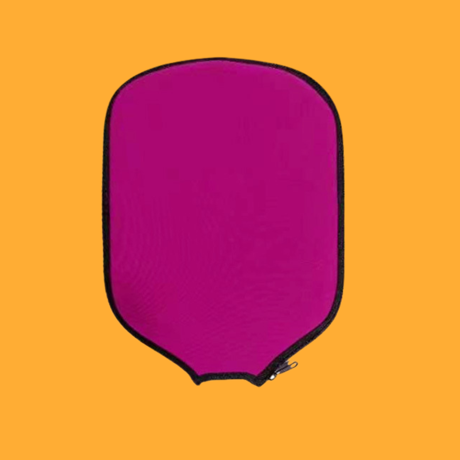 Dark fuchsia neoprene pickleball paddle cover, zippered waterproof protective sleeve, universal fit