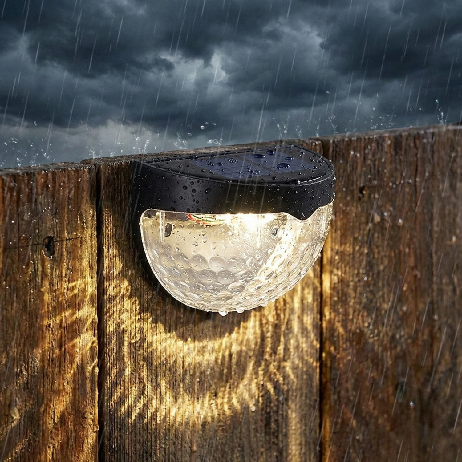 Outdoor Solar Fence Light 6-LED Waterproof Wall Lamp, Warm White or Cool White, 12–16Hr Lighting, Sets of 1, 2, 4 or 7