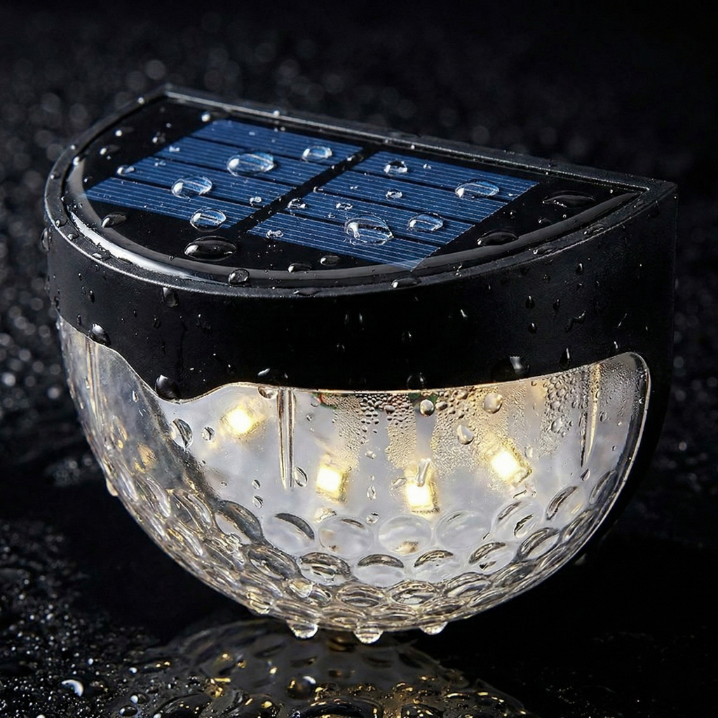 Outdoor Solar Fence Light 6-LED Waterproof Wall Lamp, Warm White or Cool White, 12–16Hr Lighting, Sets of 1, 2, 4 or 7