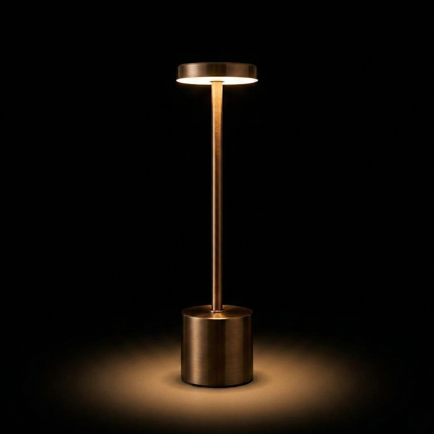 Rechargeable LED Table Lamp | Touch Dimmer Cordless Desk Light | Black White Gold Silver Bronze | Bar Restaurant Bedroom