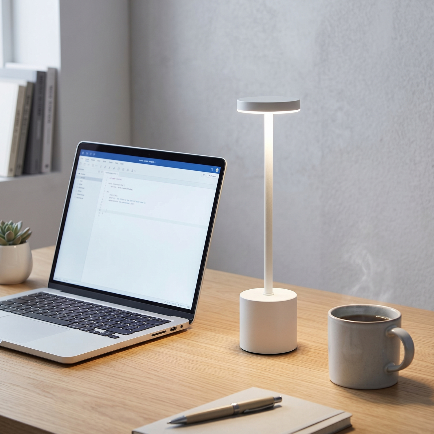Rechargeable LED Table Lamp | Touch Dimmer Cordless Desk Light | Black White Gold Silver Bronze | Bar Restaurant Bedroom