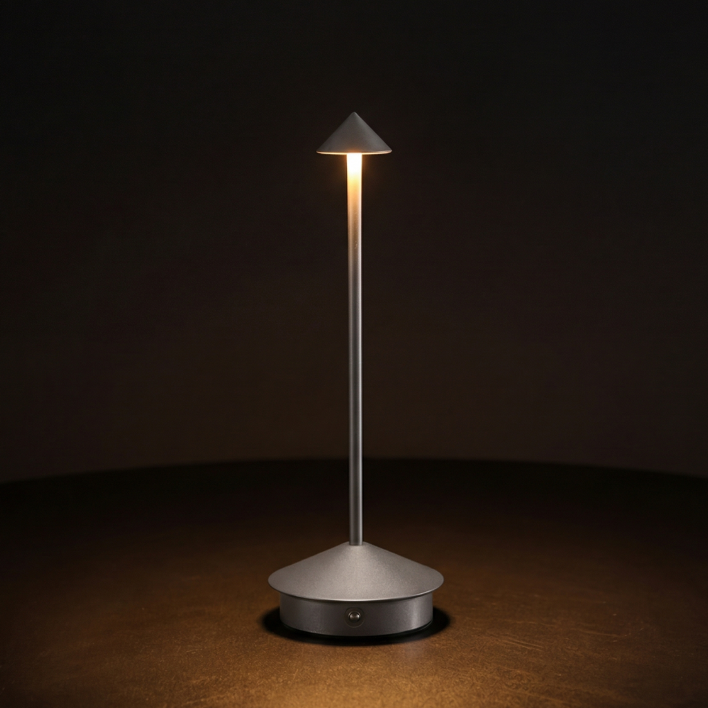 Modern outdoor lamp with a dark background