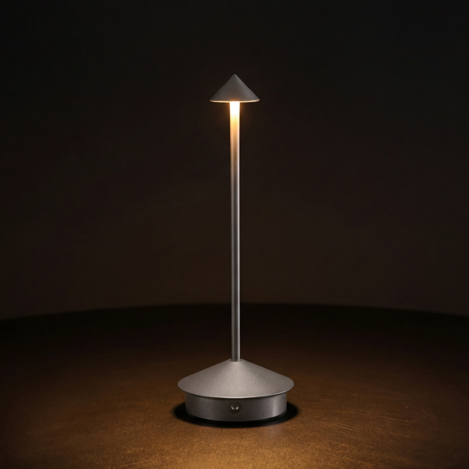Rechargeable Steeple LED Table Lamp – Cordless Ambient Night Light, Modern Restaurant & Outdoor Camping Lamp (Gold, Black, White, Grey, Brown)