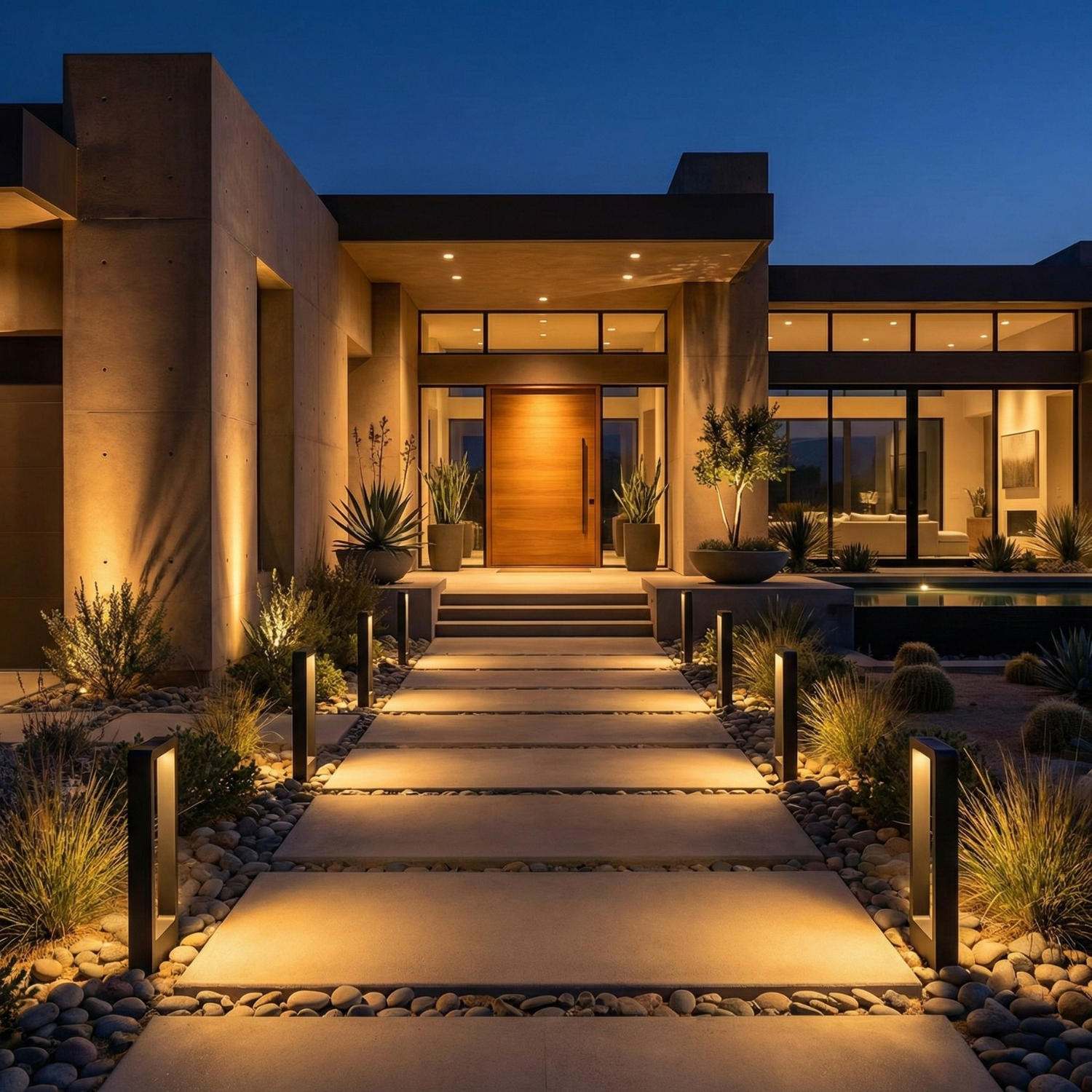 Solar Landscape Path Lights (1–8 Pack), IP65 Waterproof Aluminum Garden Lamps, Modern LED Outdoor Walkway Lighting