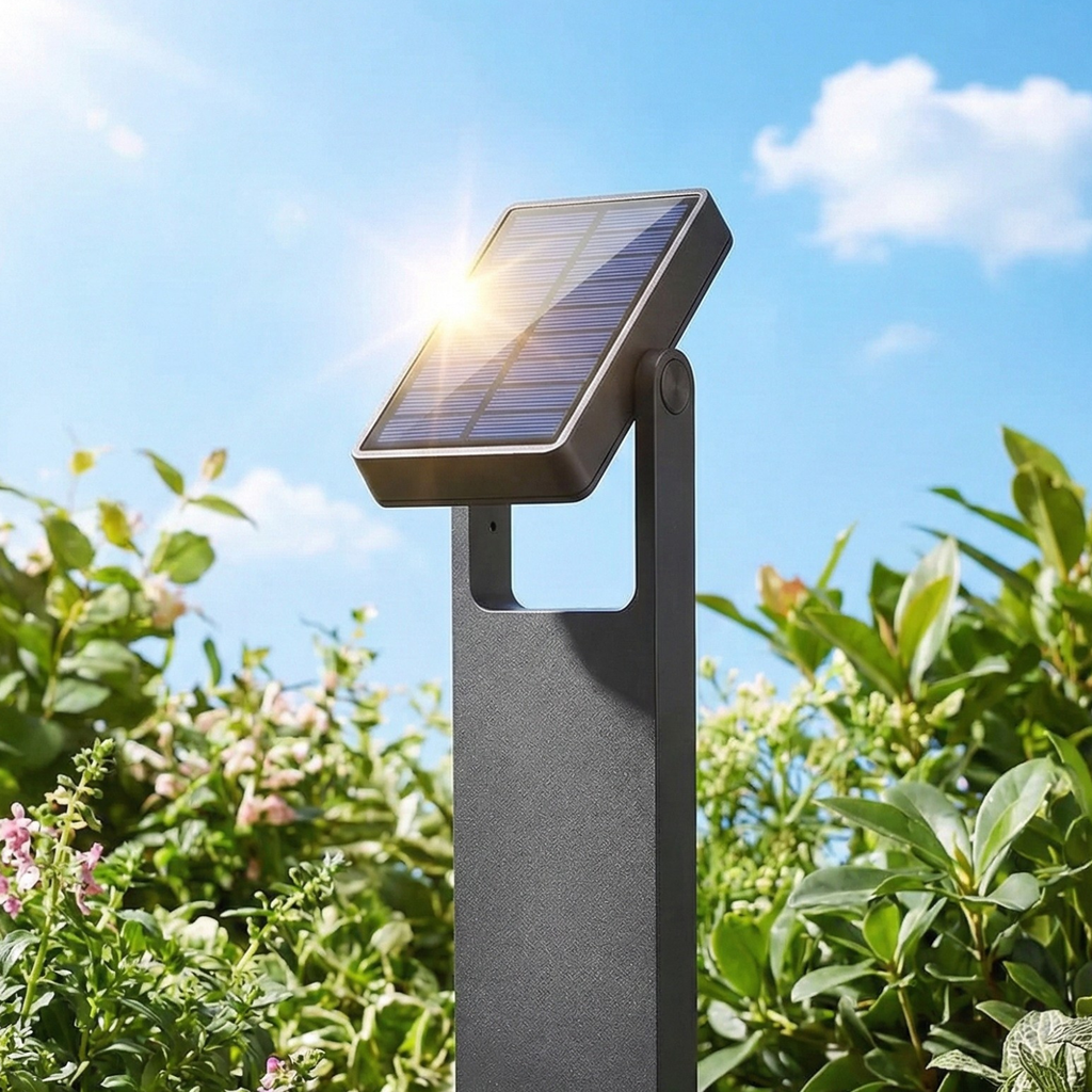 Solar Outdoor Pathway Light, IP65 Waterproof LED Garden Lamp with Dusk-to-Dawn Sensor, Warm or Cool White Landscape Lighting