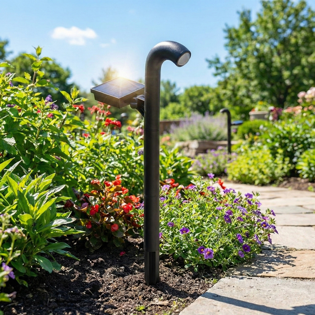 Solar Pathway Lights 4-Pack, IP55 Waterproof LED Garden Path Lights, Warm or Cool White Outdoor Landscape Lighting