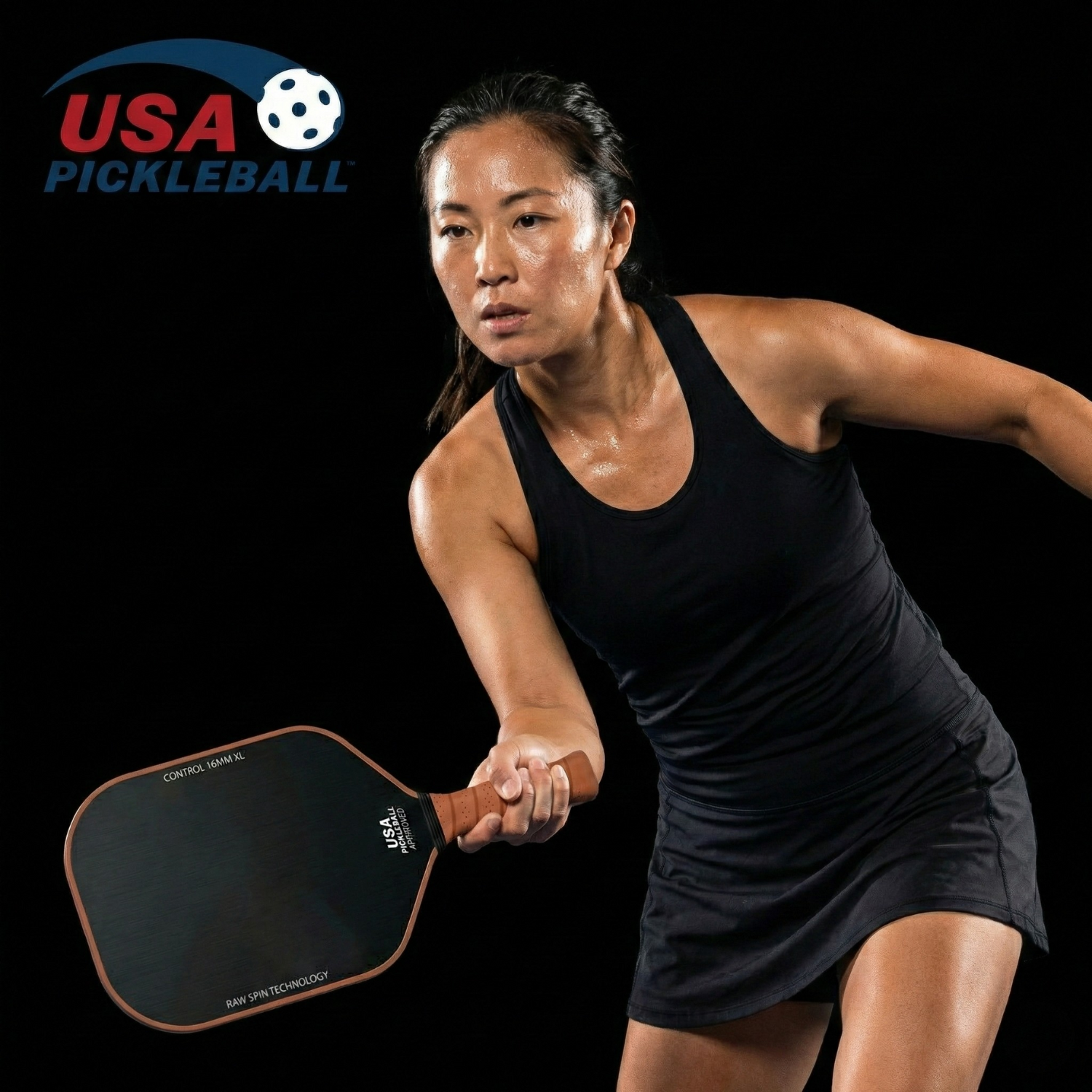 T700 Carbon Fiber Pickleball Paddle 16mm USAPA Approved (Obsidian Control Edition)