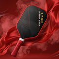 Sun Lake Supply T700 Rosso Corsa carbon fiber pickleball paddle, black face, red edge