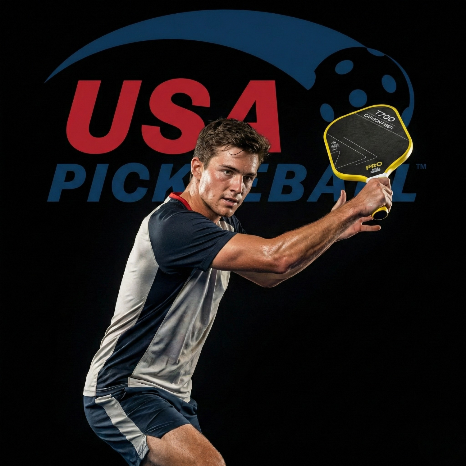 T700 Carbon Fiber Pickleball Paddle 16mm USAPA Approved (Volt Pro Edition)