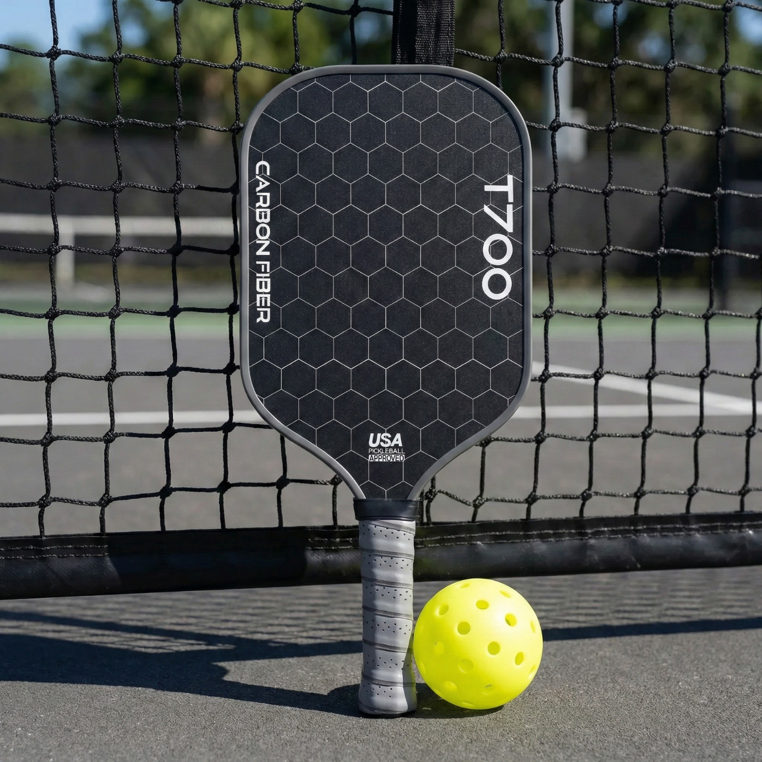 T700 Carbon Fiber Pickleball Paddle 16mm | Honeycomb Core, Textured Grip, USAPA Approved (Graphite Honeycomb)