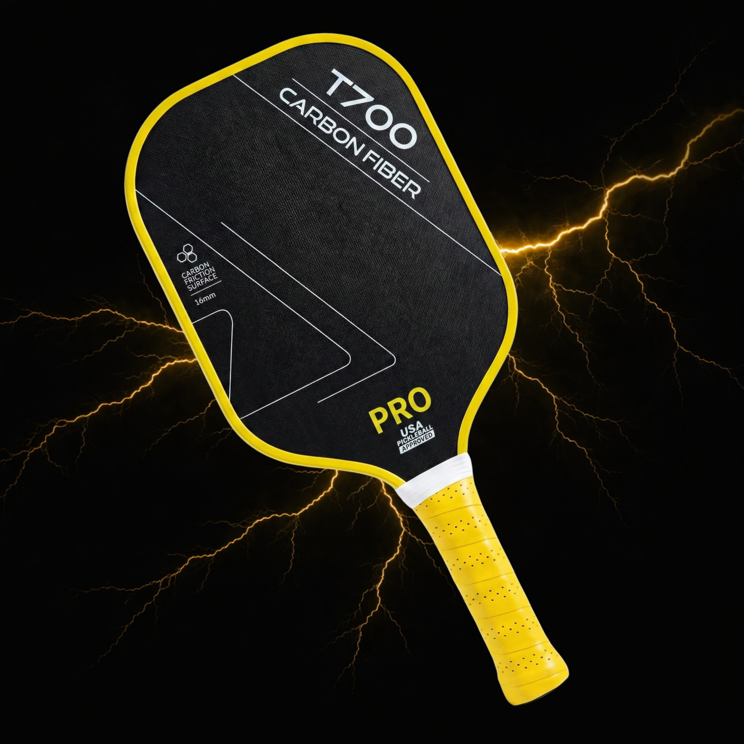 T700 Carbon Fiber Pickleball Paddle 16mm USAPA Approved (Volt Pro Edition)