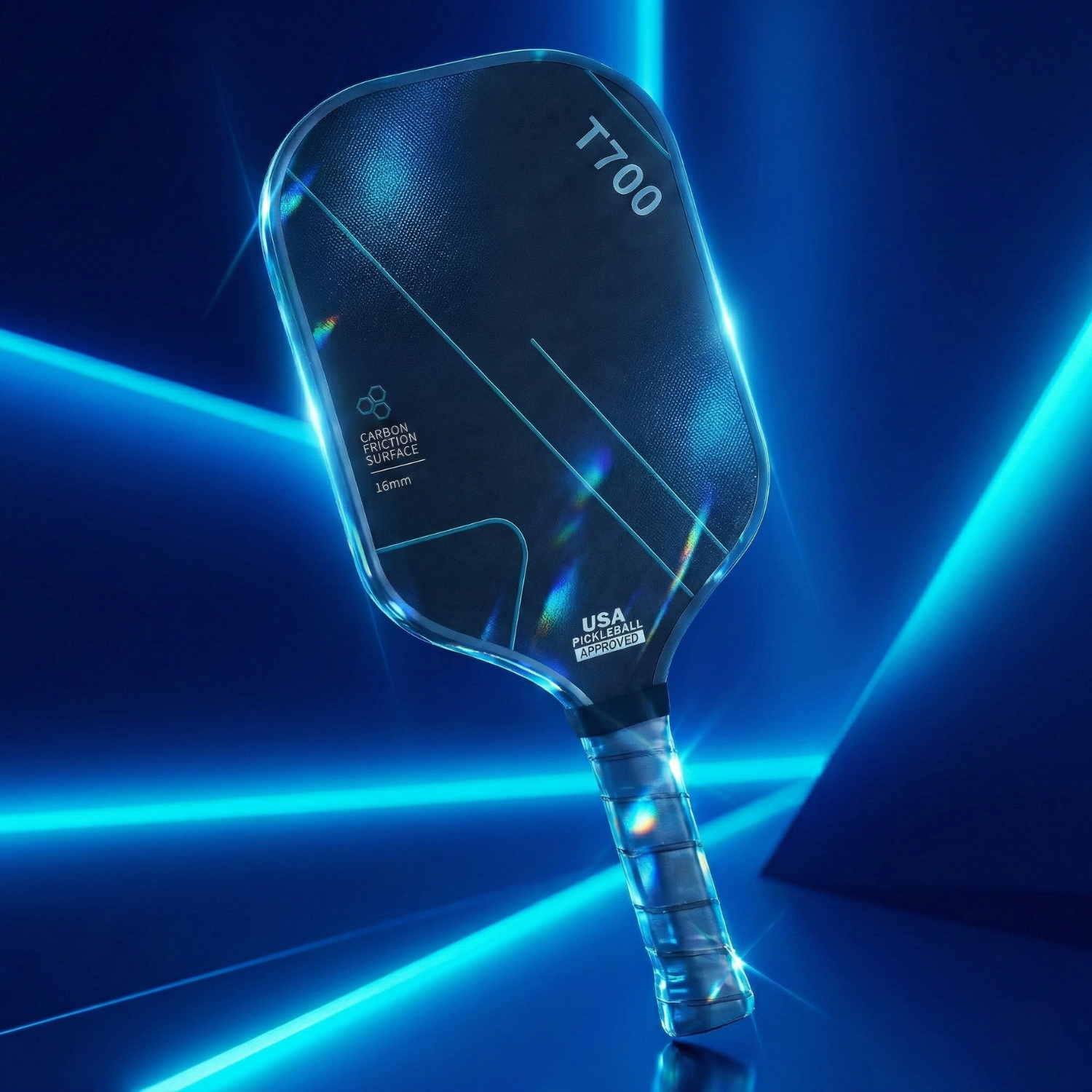 Pickleball Paddle Set of 2, T700 Carbon Fiber 16mm USAPA Approved, Carbon Friction Surface with Carry Bag + 4 Outdoor Pickleballs