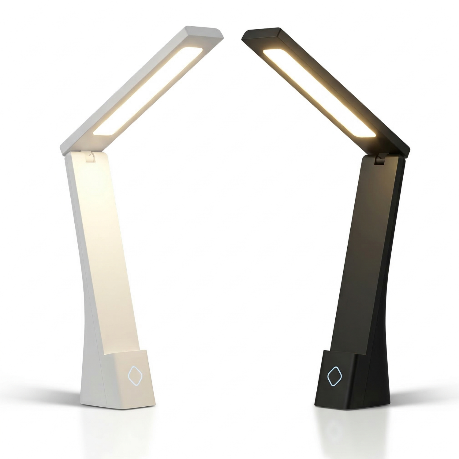 USB Rechargeable Folding LED Desk Lamp – Touch Control, Stepless Dimming, 3 Color Temperatures, Multi-Angle, Phone Holder, No Flicker Eye Protection