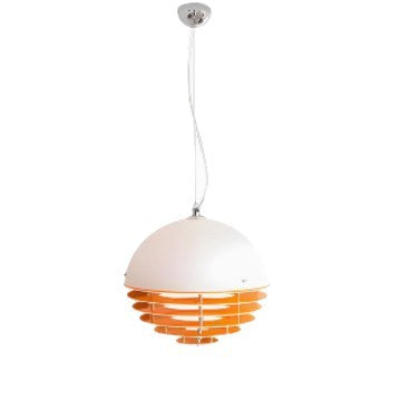Retro Bauhaus Sunset Orange LED Chandelier