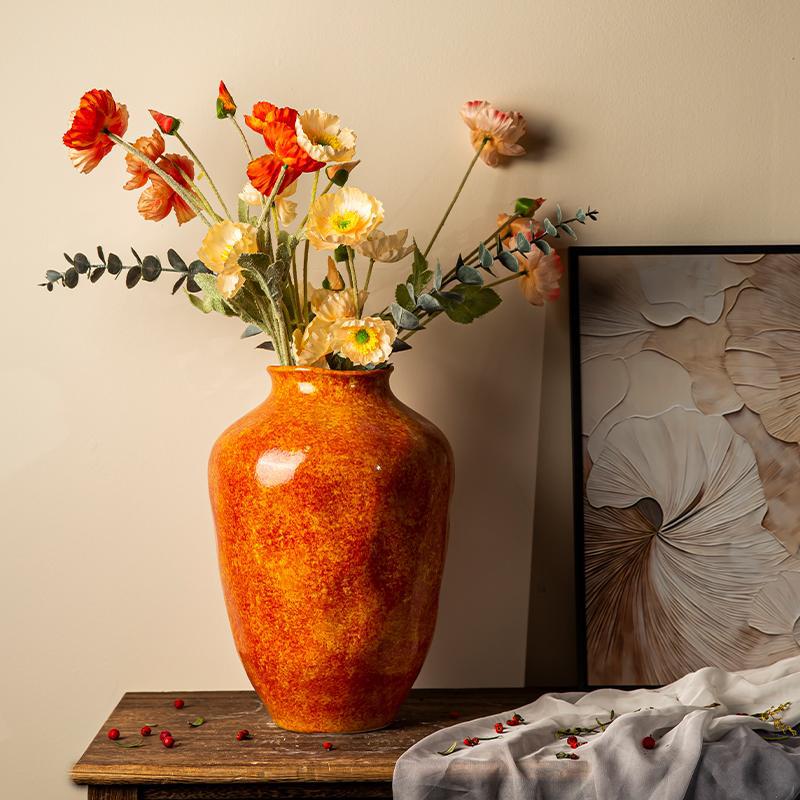 Orange Ceramic Vase - Modern Color Pop Decor | Sun Lake Supply