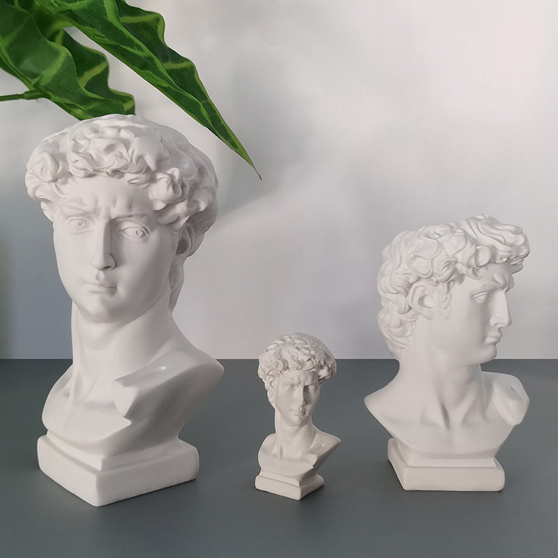 Sun Lake Supply David Head Vase Classical Greek Bust Decorative Organizer