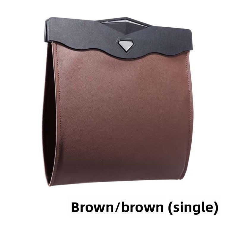 Sun Lake Leather Car Storage Bag Sleek Mounted Fabric Design