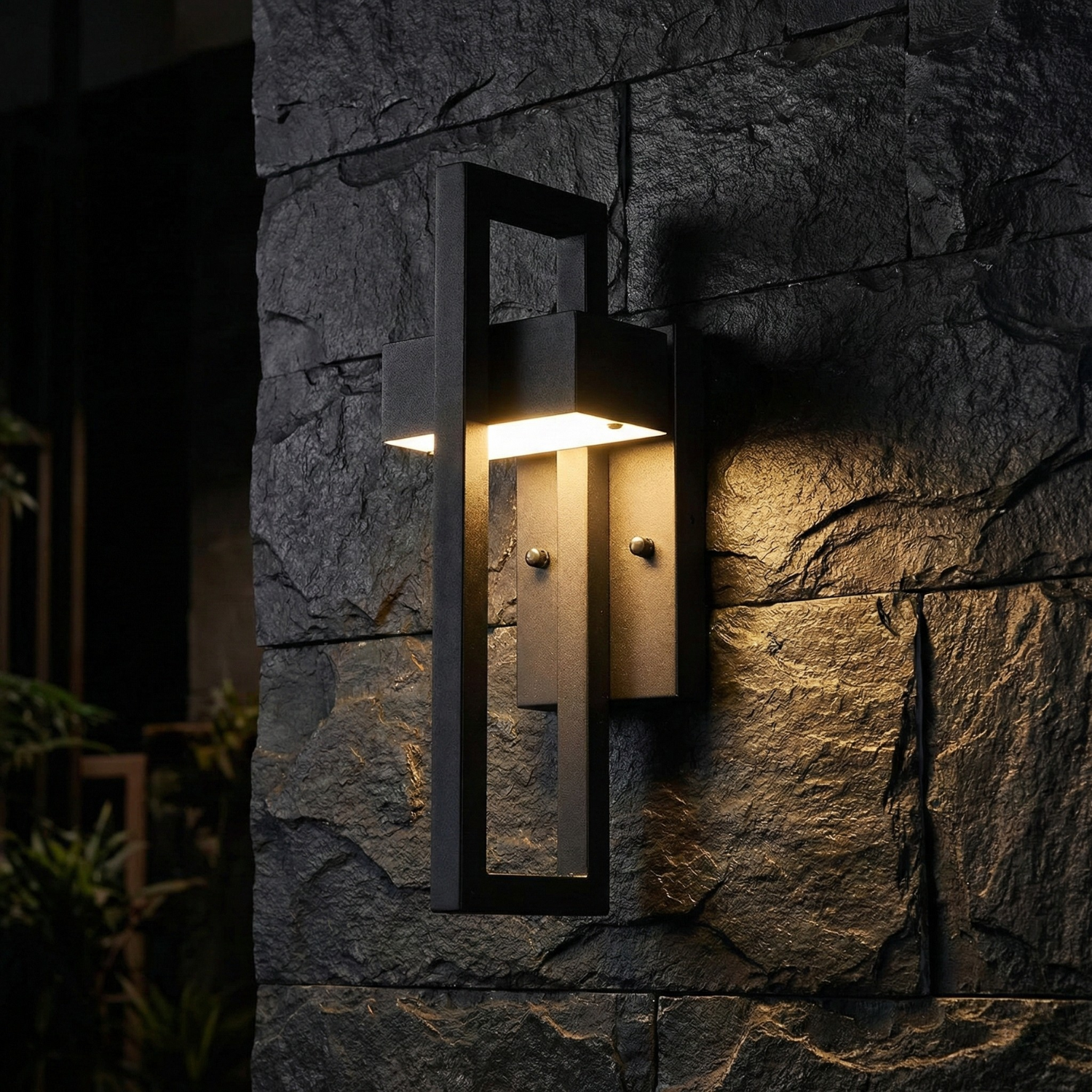 Modern European Outdoor Wall Lamp, Aluminum LED Sconce, Multiple Sizes & Light Colors
