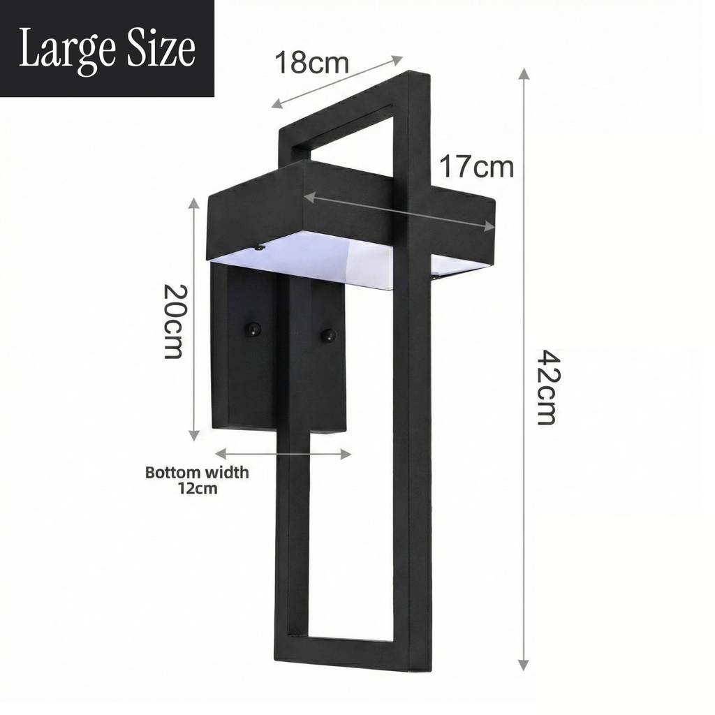 Modern European Outdoor Wall Lamp, Aluminum LED Sconce, Multiple Sizes & Light Colors