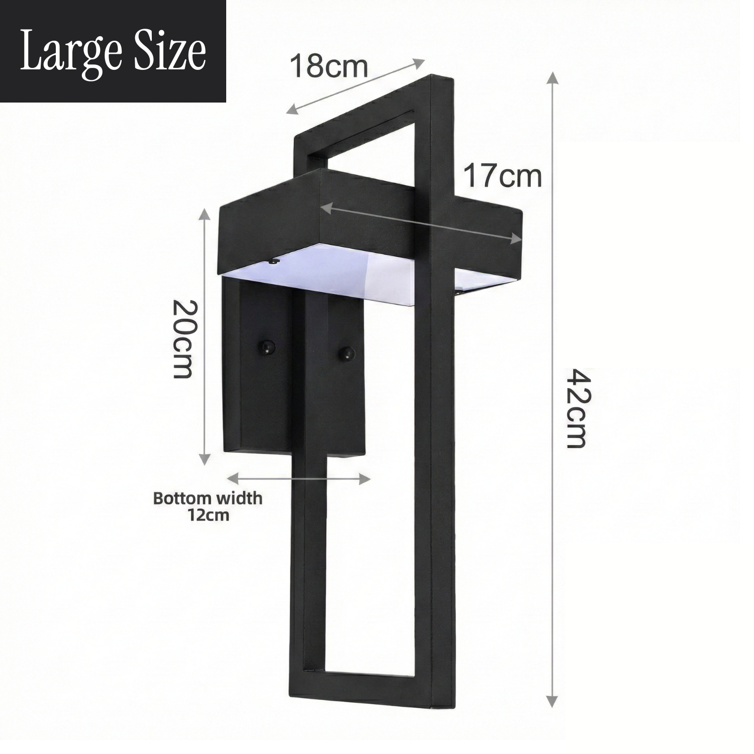 Modern European Outdoor Wall Lamp, Aluminum LED Sconce, Multiple Sizes & Light Colors