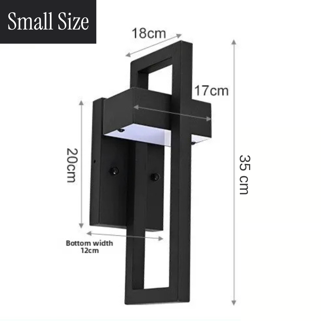 Modern European Outdoor Wall Lamp, Aluminum LED Sconce, Multiple Sizes & Light Colors