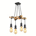 Wood Chandelier Lamp