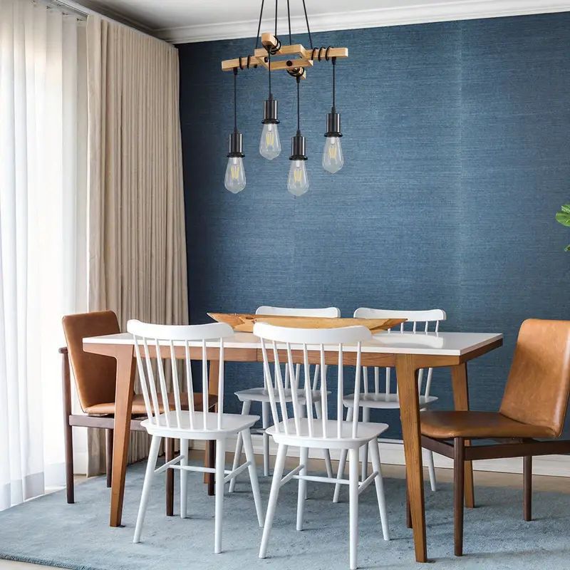 Wood Chandelier Lamp