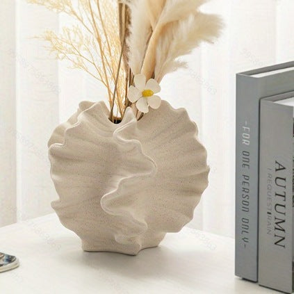 Sun Lake Supply Sculptural Resin Flower Vase Modern Organic Decorative Vase for Home Decor