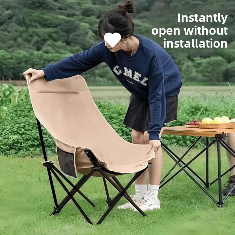 Sun Lake High Back Outdoor Folding Moon Chair