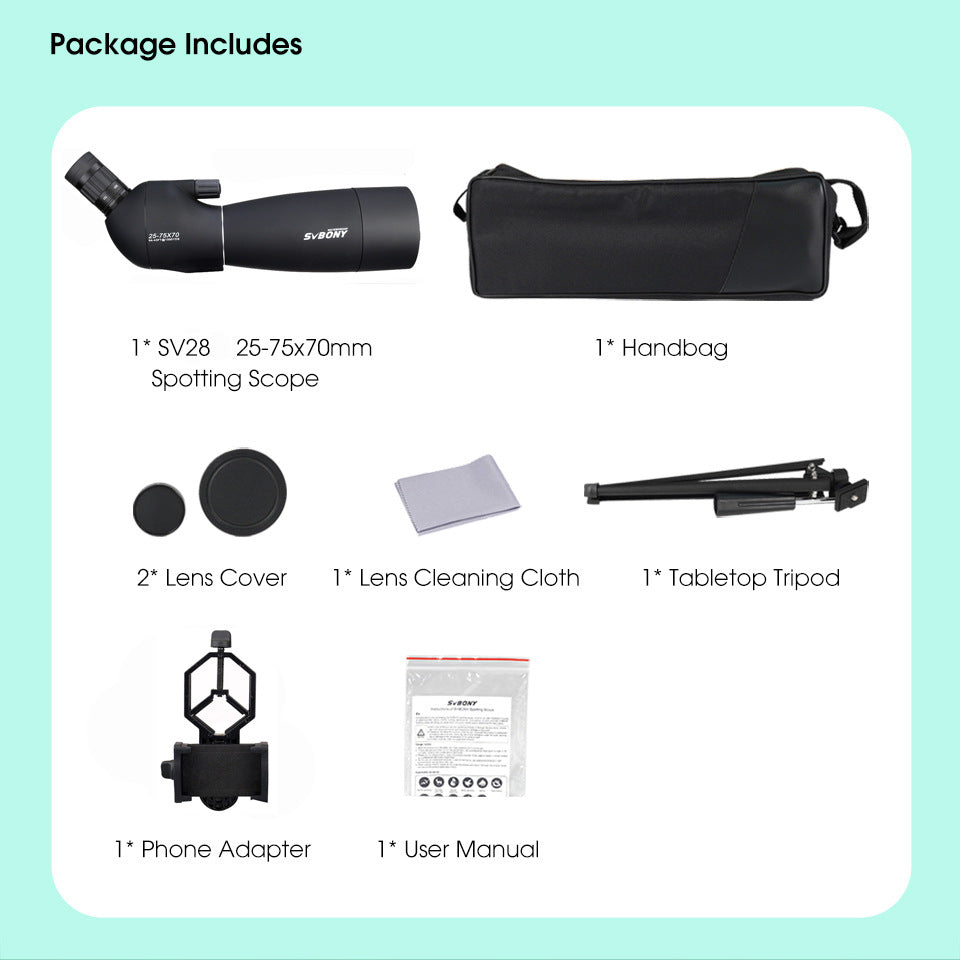 Sun Lake Telescope Outdoor Magnification Mounted Tripod Lens