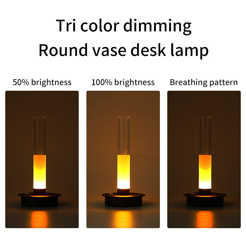 Sun Lake Supply Ambient LED Flower Vase Lamp - USB Rechargeable Desk & Night Light