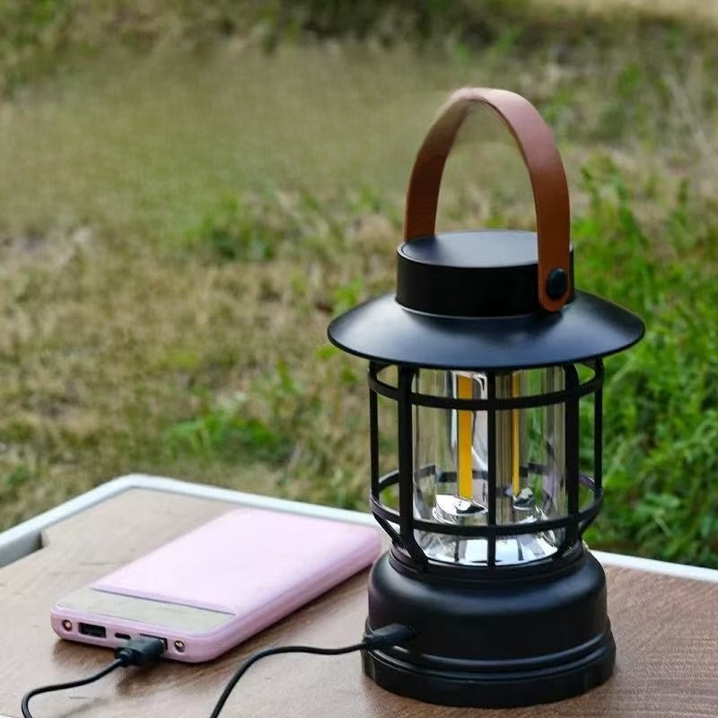 Sun Lake Outdoor Solar Camping Lantern Waterproof Hanging Design
