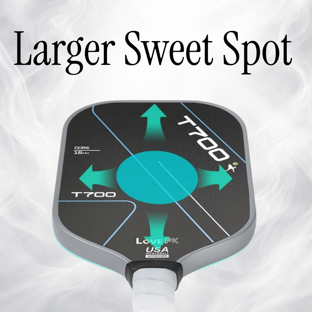 T700 Carbon Fiber Pickleball Paddle - Matte Textured Grip Surface Lightweight 220g Control + Power (Blue/Red/Neon Green)