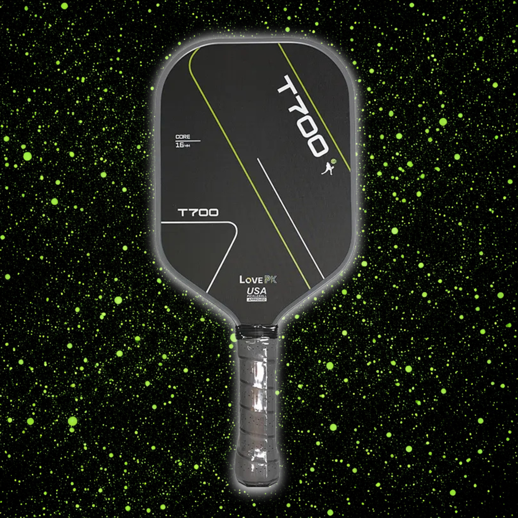 T700 Carbon Fiber Pickleball Paddle - Matte Textured Grip Surface Lightweight 220g Control + Power (Blue/Red/Neon Green)