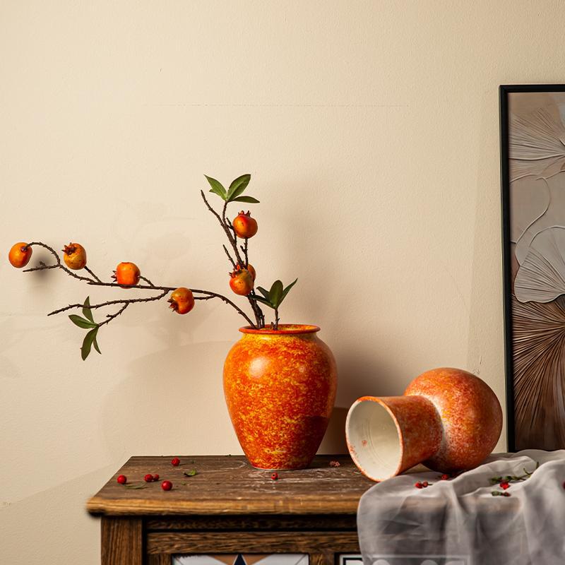 Orange Ceramic Vase - Modern Color Pop Decor | Sun Lake Supply