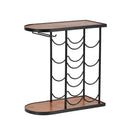 8-Bottle Wine Rack with Glass Holder