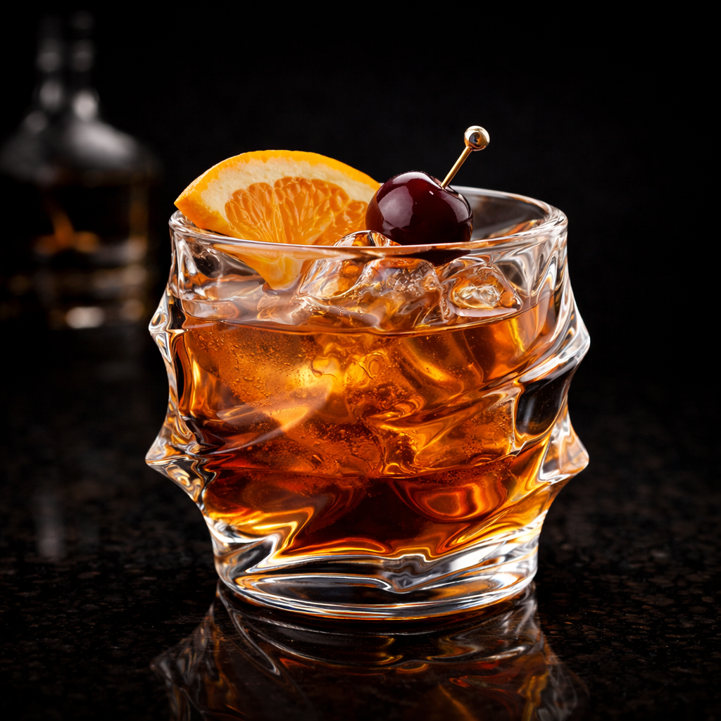 Premium Lead-Free Crystal Whiskey Glass - Heavy Base Old Fashioned Tumbler for Bourbon, Scotch & Cocktails (Molten Cut Design)