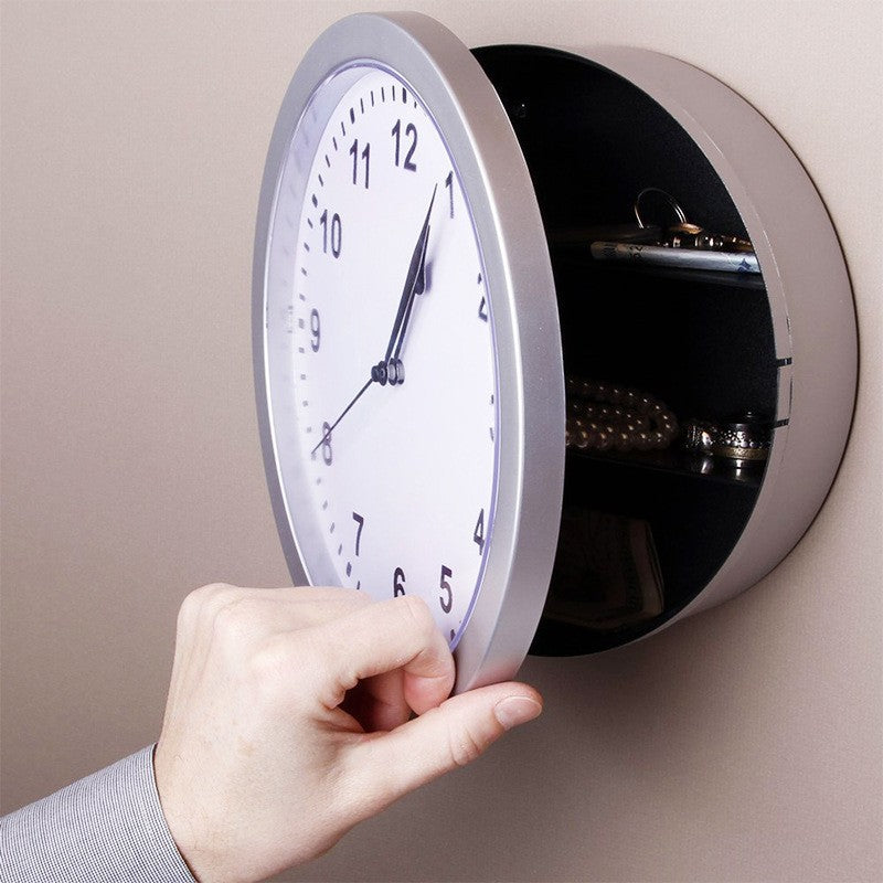 Creative Hidden Safe Wall Clock with LED Display