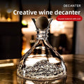 Mountain-Inspired Crystal Wine Decanter ? Sculptural Glass with Cork Stopper