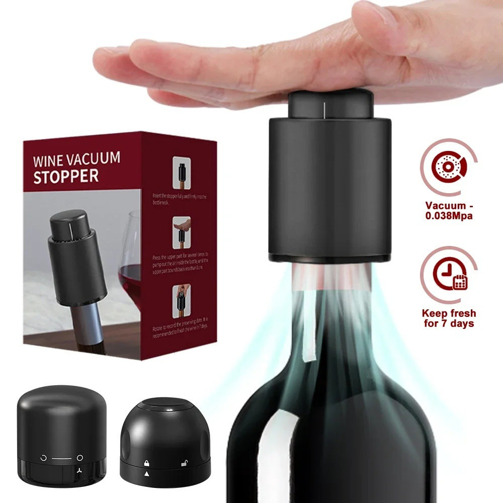 Sun Lake Supply Vacuum Wine Stopper with Freshness Date Extend Wine Life By One Week
