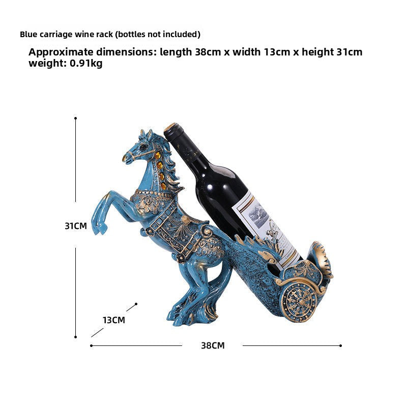 Sun Lake Supply European Horse Carriage Wine Rack Wine Cabinet Decoration