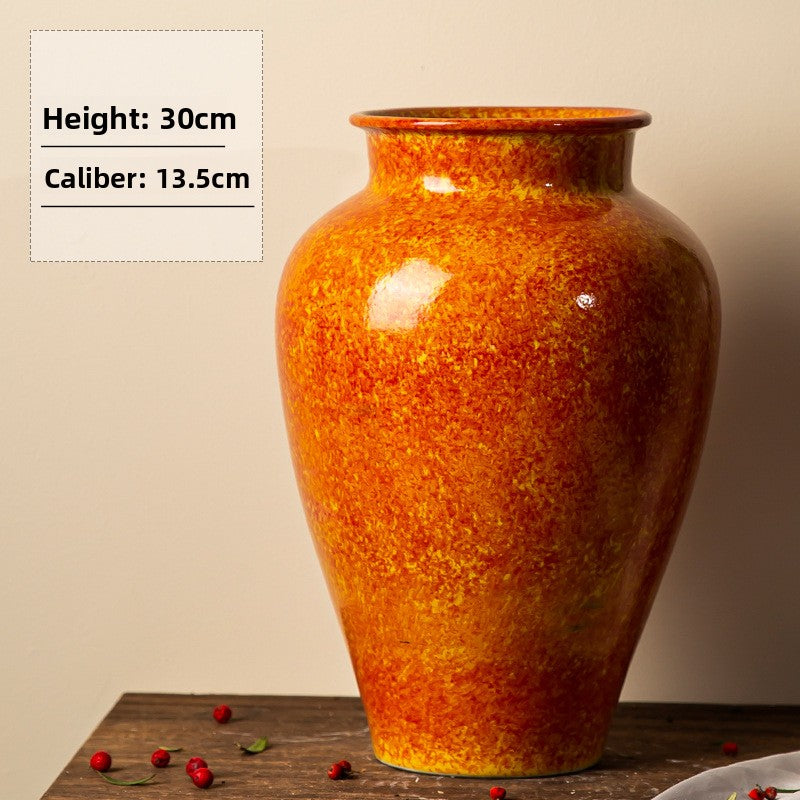 Orange Ceramic Vase - Modern Color Pop Decor | Sun Lake Supply