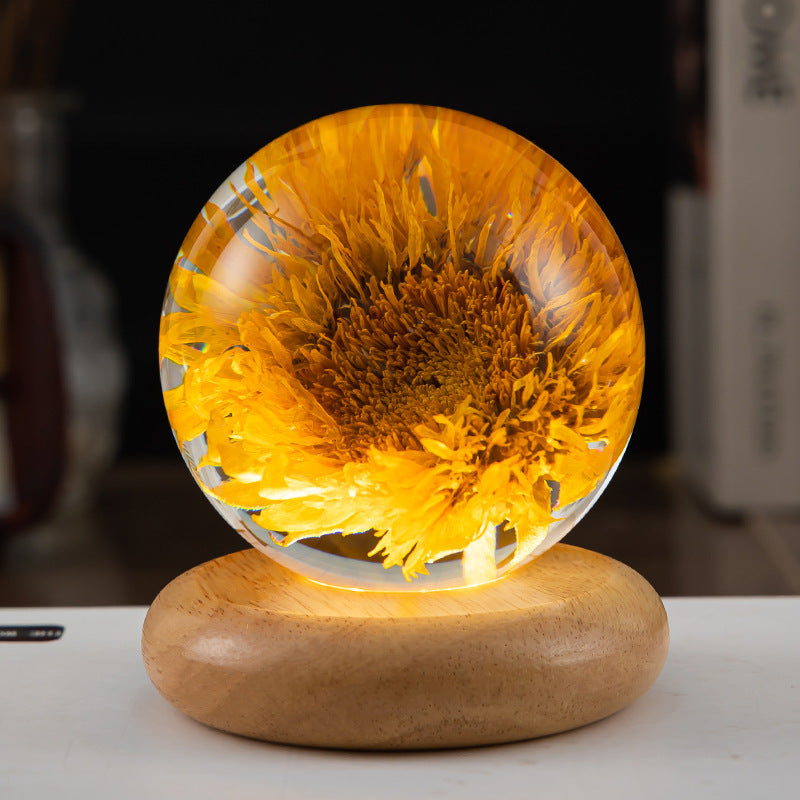 Decorative Floral Crystal Night Light