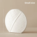 Sun Lake Supply Modern Leaf Ceramic Vase Nordic Sculptural White Flower Vase in Multiple Sizes