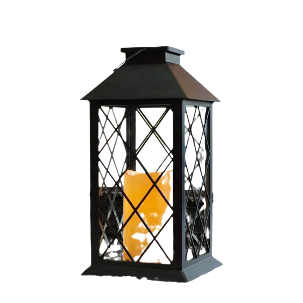 Outdoor solar-powered candle lamp