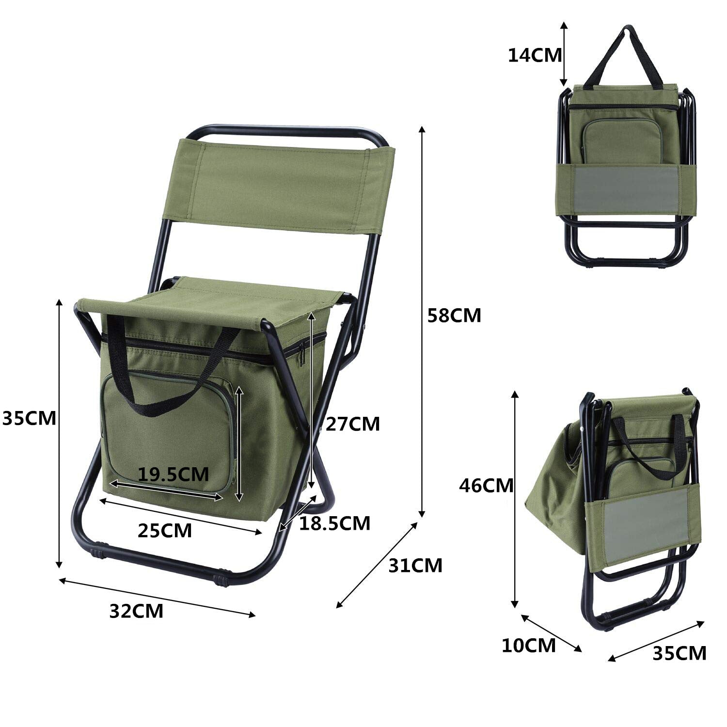 Sun Lake Portable Outdoor Foldable Ice Bag Chair