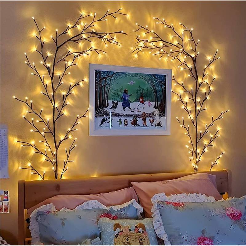 LED Branch Rattan Light String with Remote Control